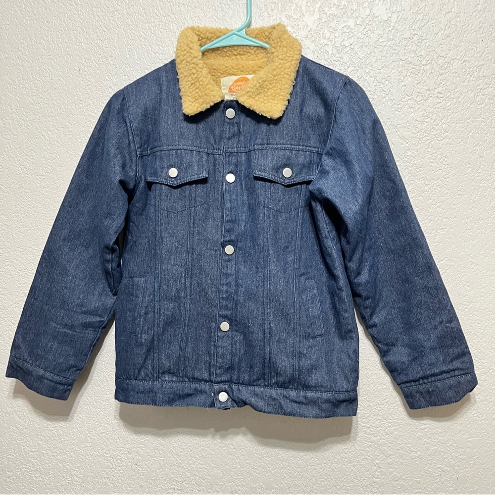 Mud Kingdom Denim Sherpa Jacket Boys Size 150 Youth 10–11